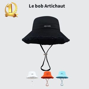 Francuski projektant mody duży Brim Bucket Hat Classic Caps Men's and Women's Le Bob Krichaut same wysokiej jakości srebrne logo Fisherman Hats