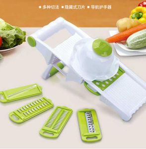 Mandoline Peeler Grater Sebzeler Kesici Aletleri 5 Bıçak Havuç Soğan Sebze Dilimleyici Mutfak Aksesuarları2473129