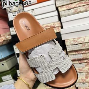 Neutral Chypre Sandals Flat Heel Summer Slippers Genuine Leather quality sole couples deer skin ugly and cute male femaleI2S62WMP