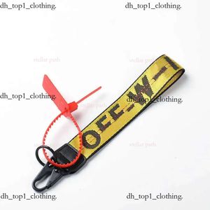 Off Key Chain Offs Rings Keychains Clear Rubber Jelly Letter Print Designer Keys Ring Fashion Women Canvas Keychain Camera Pendant Belt Chrome Boutique 585