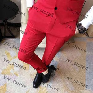 2024 Mens Slim Fit Business Dress Calças para homens Terno de calça Men Primavera de terno formal calça calças azuis brancos pretos homens 52a9