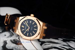 Aaoipiy zegarek luksusowy projektant Rose Gold Mechanical Mens Watch 15300OR OO D088CR.01