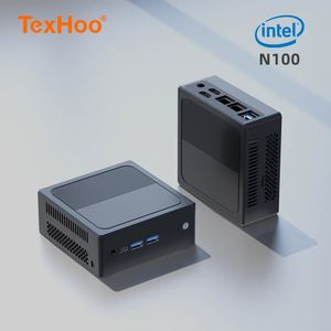 Texhoo Mini PC Computer Intel N100 N95 CPU Windows 11プロセッサシステムユニットITX NUCオフィスポケットDDR5 NVME WIFI BLUETOOTH 240509