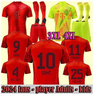 S-4XL Kane Musiala 23 24 25 Soccer Jerseys Bayern Sane Kimmich Munich Muller Davies Coman 2023 2024 2025 Football Shirt Goretzka Gnabry Minjae Jersey Men Kids