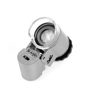 50X Illuminated Magnifier Glass Mini Microscope Jeweler Loupe Lens 3 LED with UV Light Lens Loupe