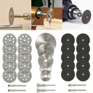 6-88pcs Mini lâminas de serra circular definida Landing Reting Wheel Cutting Disc for Dremel Acessórios Metal Wood Cutting Rotary Tools