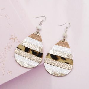 Dangle Earrings Korean Fashion Leather Multi-color Water Drop For Women Trending Products Cute Temperament Girls Party Jewelry