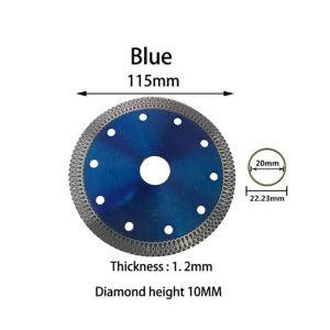 105MM/115MM/125MM Turbo Diamond Saw Blade Granite Marble Cutting Disc Porcelain Tile Ceramic 3 Size Angle Grinder