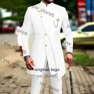 Abiti maschili blazer lussuoso bianco per uomini slim forma jop festa da sposa da sposa da sposa sduci