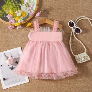 Summer New Girls' Mesh Puffy Color Sweet Princess Birthday Party Team Dress Dream (0-3 Years Old Girls)