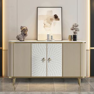 Italian Decorative Console Table for Living Room Metal Multifunctional Tables Light Luxury Simple Household Table for Hotel