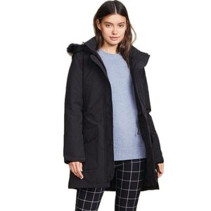 Klasyczne kobiety Trillium Rossclair Canada Płaszcz Wysokiej jakości długi wilk futra moda ciepła kurtka na zewnątrz ciepła parka xs-xl