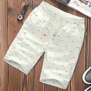 Men's Shorts Hot selling mens fitness shorts sports brand elastic waist brushed cotton shorts summer calf length design fishbone print mens J240522