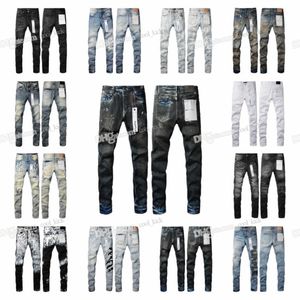 Lila Marke Jeans Männer Designer Skinny Black Hosen Jeanshosen Mode lässig Streetwear Feine mittlere Taille schlanker Bein Hosen Hosen Jnco Jeans