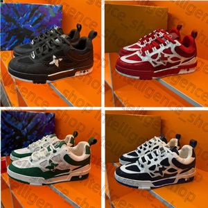 Designer sneaker louiseviution sko män lyx sneaker tränare topp kalvskinn hög kvalitet brev läderplattform louiseviution sport sneaker casual skor 442