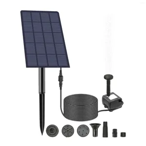 Decorações de jardim 2.5w Bomba solar-solar com 4 bocais de bocais Diy Bird Bird Submersível Plug-in montado na parede