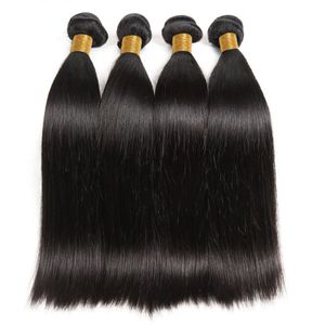 Pacotes de cabelo retos extensões de cabelo humano brasileiro cruas para mulheres negras cor natural 3/4 pacote de cabelo remy longo 30 polegadas iiocc