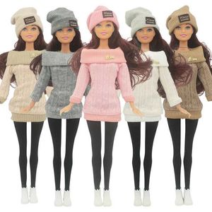 Dolls 30cm full set of 1/6 womens dolls with clothes and hats sweater girl dress up as a toy gift S2452202 S2452203