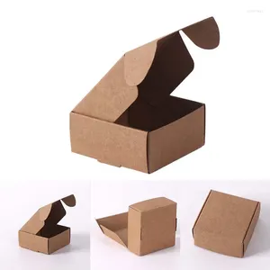 Opakowanie na prezenty 50pcs faliste papierowe pudełko biżuterii Opakowanie ręcznie robione pudełka z mydłem