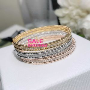 Moda Luxo de luxo de linha única Full Diamond Bracelet Gold Silver Rose Gold Gold High Gold Sub-Gold Material Processo não é fácil para desbotar alérgico