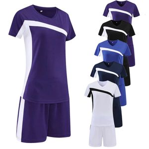 Womens Short-Sleeved Volleyball Suits Student Competition Team Training Uniforms Clothes Female Sports Jersey Print Name Number 240522