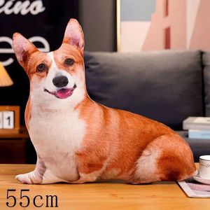 Plyschdockor corgi bulldog collie hund kudde husdjur plysch leksaker dockor fyllda djur katt kudde soffa bil dekorativ julklapp gåva h240521 fib8