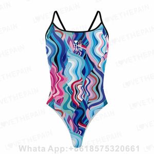 Swimwear femminile adoro il dolore sexy femminile da donna con costume da bagno chiuso da bagno chiuso da bagno da bagno da bagno piscina costume da bagno d240521