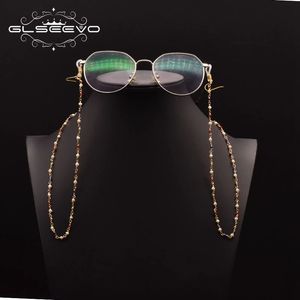 GLSEEVO Natürlicher Süßwater Perle Augenkettenohr Haken 925 Sterling Silber Farbglaskette Feine Luxusschmuck GH0029 240522