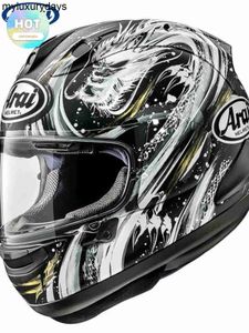 Arai Motorcykelhelmetbilentusiast Chen Japanese RX-7x kolfiber Full hjälm Motorcykel Racing Motorcykel hjälm Rune Helmet