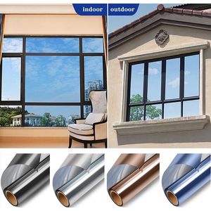 Multi-Size One Way Mirror Window Film Privacy Sun Blocking Glass Sticker Controle de calor Filme reflexivo Auto-adesivo Janela 240521