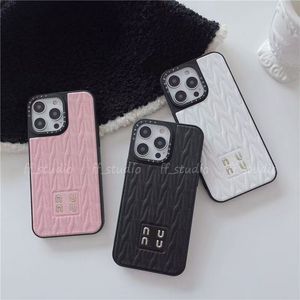 MM Fashion Leather Phone Case Designer Cash Case iPhone 15 Pro Max14 13 12 роскошный европейский и американский телефон.