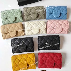 العلامة التجارية الفاخرة CC Wallet Womens Holders Classic 2024 Designer Caviar Sheepesk Coin Pres