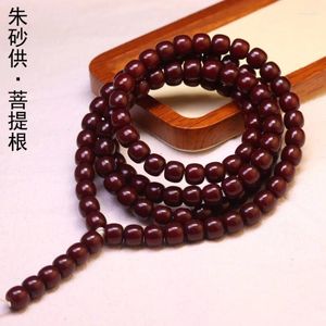 Link Bracelets High-Throw Cinnabar Red Bodhi Bracelet For Seed108Old Barrel Beads Cherry Seed