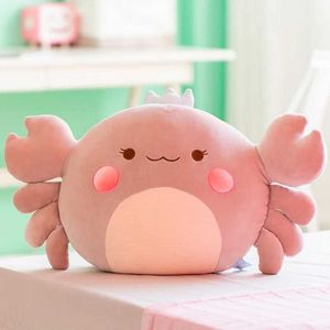 Plush Dolls 58cm Soft Down Cotton Crab Plush Toy Cartoon Animal Ocean Creative Stuffed Doll Sofa Pillow Cushion Friends Girls Birthday Gifts H240521 9M4U