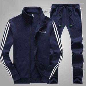 Mens Tracksuits 2022 Tracksuit Outwear Hoodie Set 2 Pieces Autumn Sporting Track Suit Manlig Fitness Standing Collar Sweatshirts Jacket KWM2