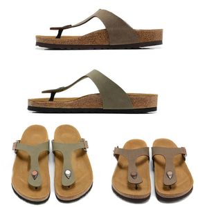 Slippers Gizeh Big Buckle Natural Nubuck Leather Patente Flipers Designs de moda Slippers Designer favorito MOP praia