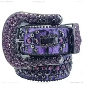 Designer BB Simon Belt For Men Mulheres Diamante brilhante preto azul branco multicolor