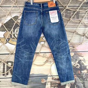 Herren Jeans Herbst Winter Schwergewicht Rot Selvedge Stretch Denim für Männer hochwertige Vintage geradlinige, sich verjüngte Hosen Y2K Jugend männlich