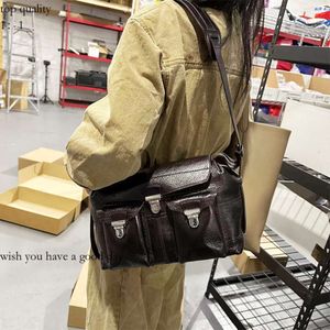 Lemair Gear Bag French Niche Leather Workwear Bag 2024SS NY LOCOMOTIVE Bag Cowhide Messenger Crossbody Shoulder Bag Locomotive and Postman pendling 571