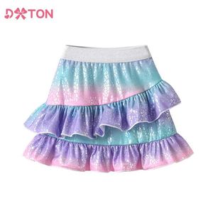 Signe Dxton Baby Girl Abilità per bambini Mermaid Girl Skill Skill Layer Patch Work Girl Skill Gradient Childrens Abbigliamento Y240522