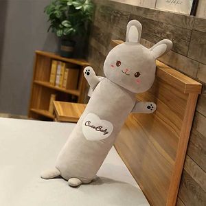 豪華な人形高品質のぬいぐるみ長い枕かわいいパンダピッグウサギのぬいぐるみおもちゃ柔らかいぬいぐるみ動物ドールドールベッド愛好家の女の子ギフトH240521 U1LR