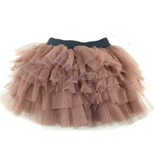 Kjolar flickor kjolar bruna tutu kjolar tutus fluffig kjol för baby flickor 3-8 år pettiskirt y240522