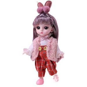 Dolls Cute 16cm BJD doll with clothes and shoes 1/12 DIY movable and fashionable princess image girl and boy gift toy S2452201 S2452201 S2452201