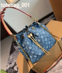 Fashion denim Bucket Bag Tote Bag Brand Designer Bag New Drawstring Shoulder Bag Crossbody Bag Postman Wallet Wallet 2 sizes