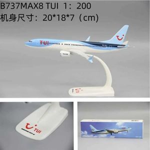 航空機Modle B737Max8 B787-8 TUI Airlines ABS Plastic Airplane Model Toys航空機飛行機モデル玩具アセンブリ樹脂Y240522