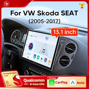 13,1 polegadas de dvd de carro de carro Multimedia Player para VW Volkswagen Tiguan Amarok Golf Plus T5 Polo Touran Skoda CarPlay Android Auto