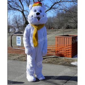 Performance Lovely Polar Bear Mascot Costume Top Quality Christmas Halloween Fancy Party Dress Cartoon Character Outfit Suit Carnival Unisex Outfit
