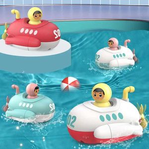 Badespielzeug Babyparty Spielzeug U -Boot Windy Toy Windup Boot Kinder -Wasserspielzeug Schwimmbad Strand Spiel Kinderspielzeug Kindergeschenk D240522
