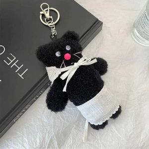 Tornari percorsi 2024 Cute Black Bear Apron Apronce Chiave tinuscola Kawaii Backpack Capodante Auto Fashi