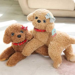豪華な人形kawaiiソフトリアリティテディ犬ぬい犬のおもちゃの楽しいシミュレーションリトルドッグドールかわいい誕生日ギフトh240521 p2jk
